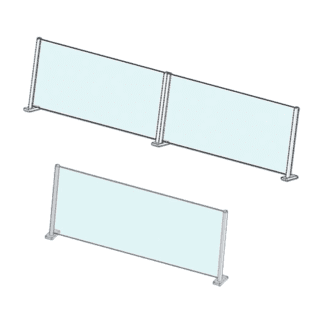 Angled Divider Sneeze Guard