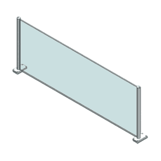 Vertical Divider Sneeze Guard