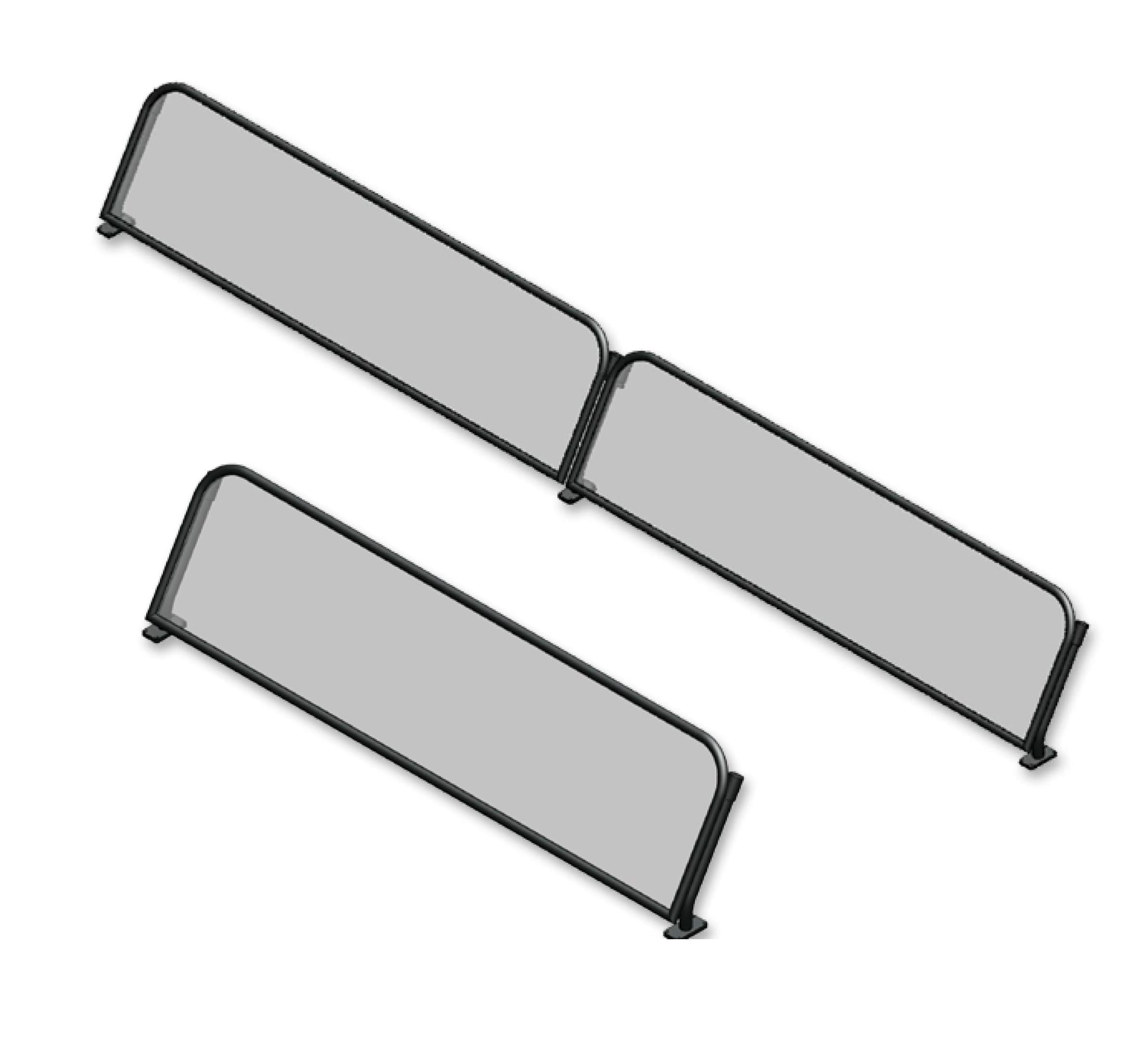 Angled Divider Sneeze Guard - 8 foot